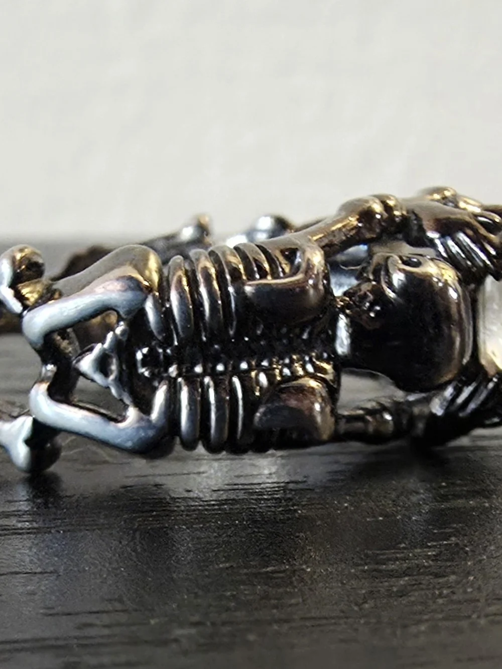 925 Silver Skull Ring with Cubic Zirconia